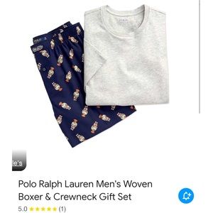 NWT Ralph Lauren Men’s Polo Bear Boxer Set